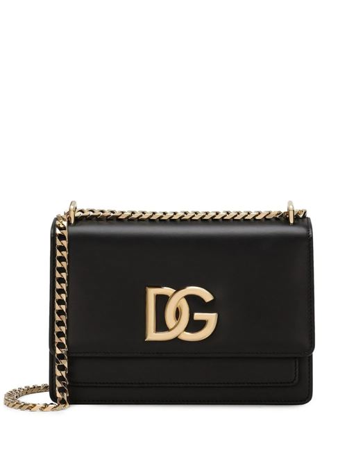 Borsa nera con placca con logo Dolce & Gabbana | BB7599AW57680999